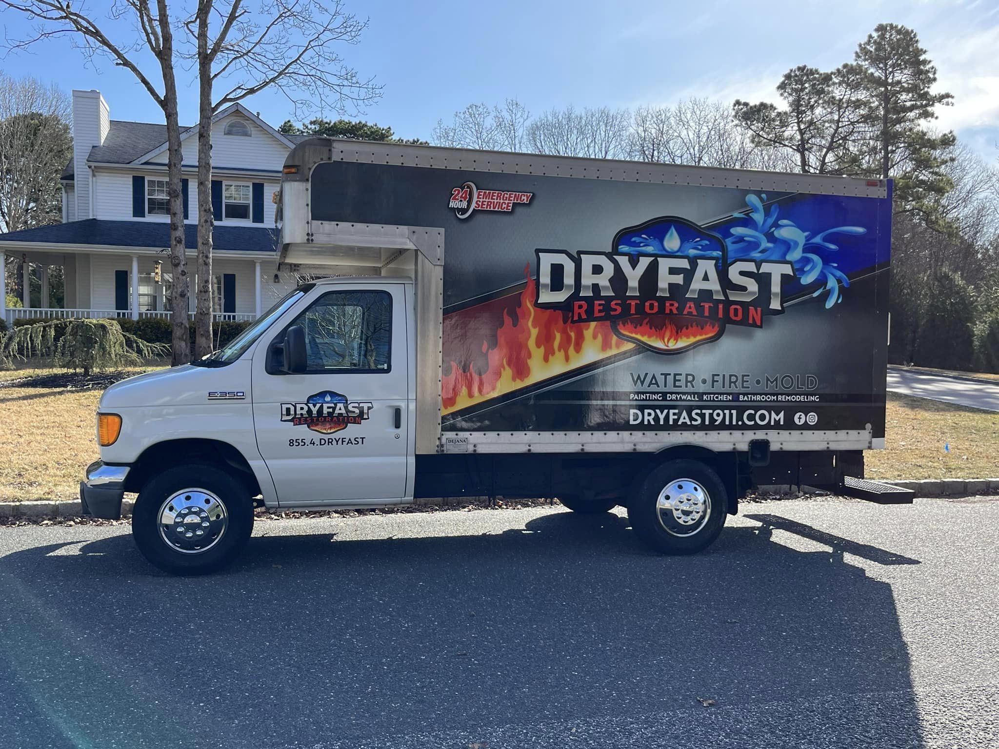 DryFast Restoration Service Truck in Long Island, NY