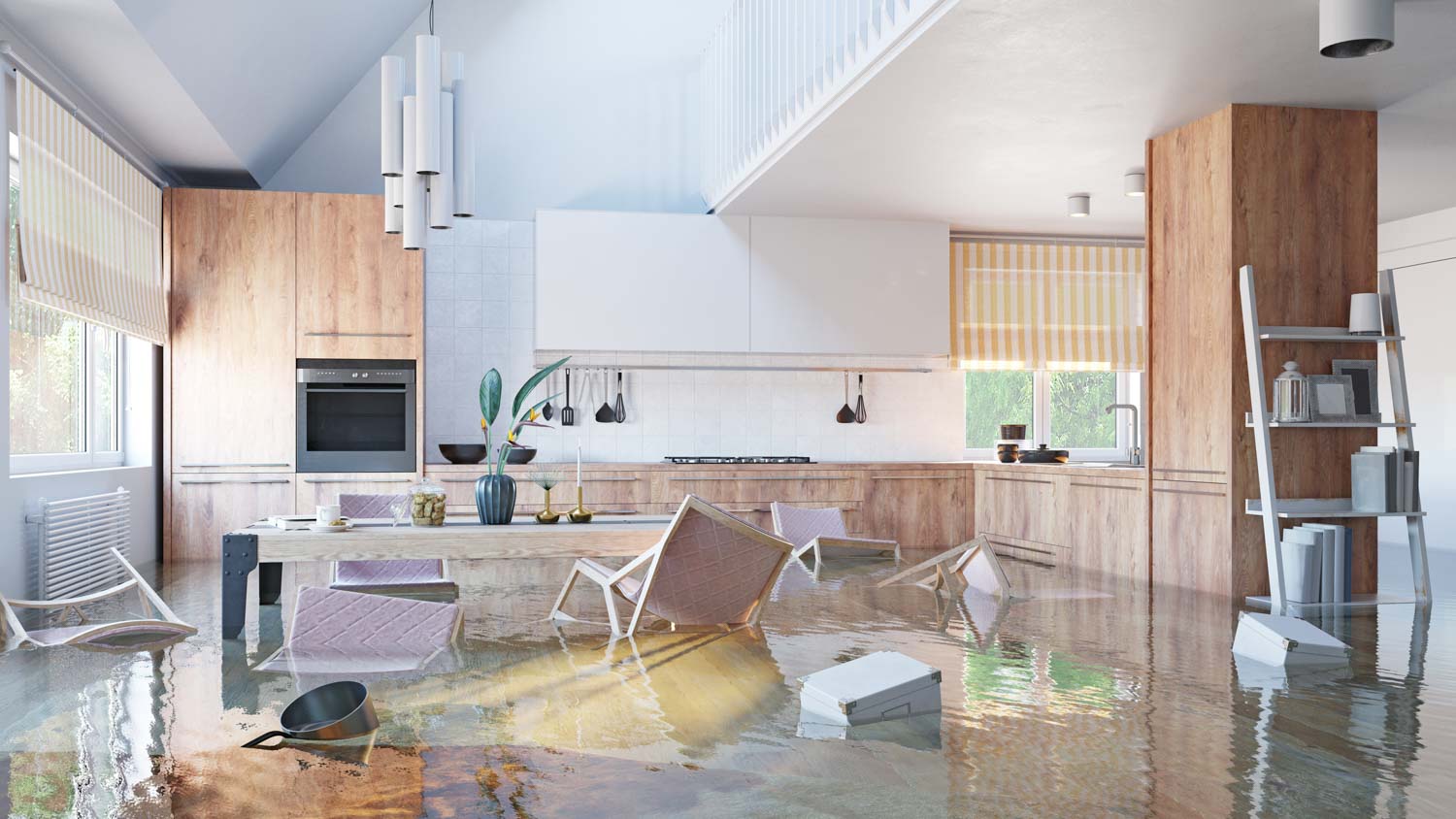 Flooded home in Long Island, NY