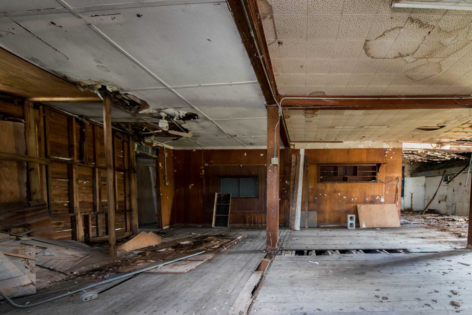 Property floor undergoing reconstruction